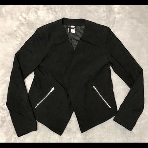 Black Open Front Blazer